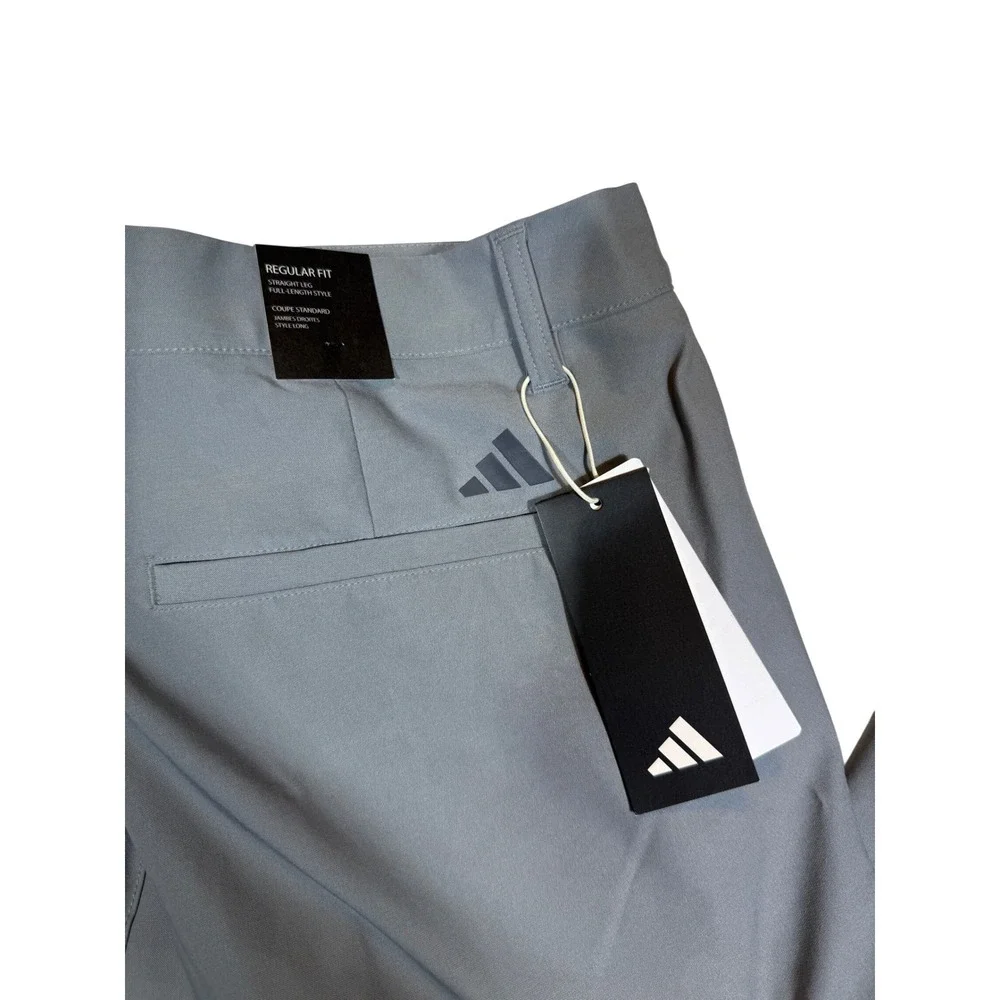 Adidas Mens Golf Pants Gray Regular Fit Straight Leg 34x34 NEW